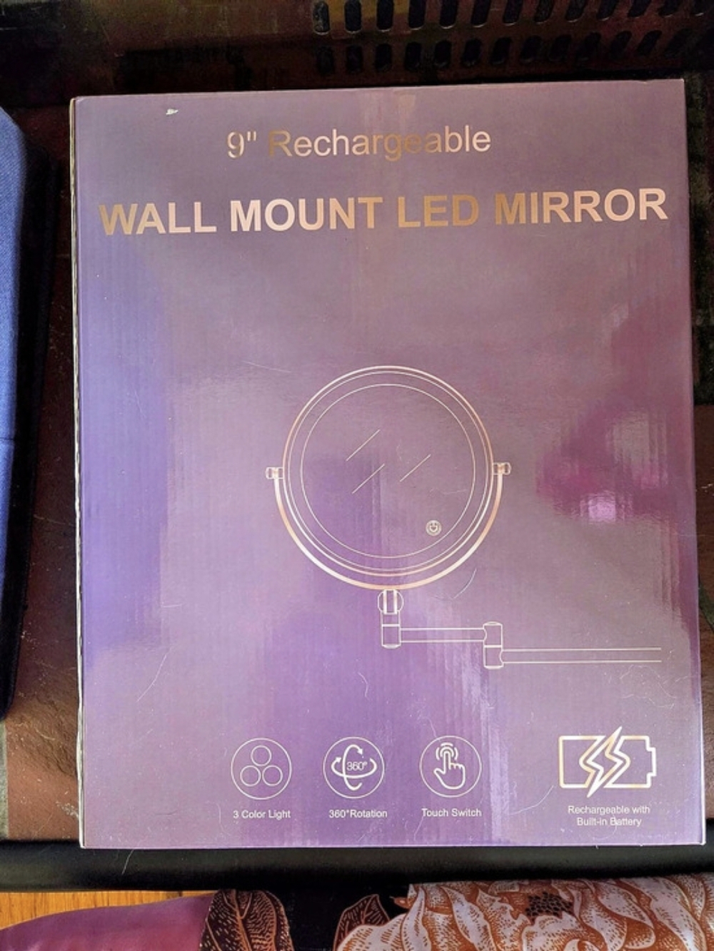 Rechargeable Wall Mount LED Mirror